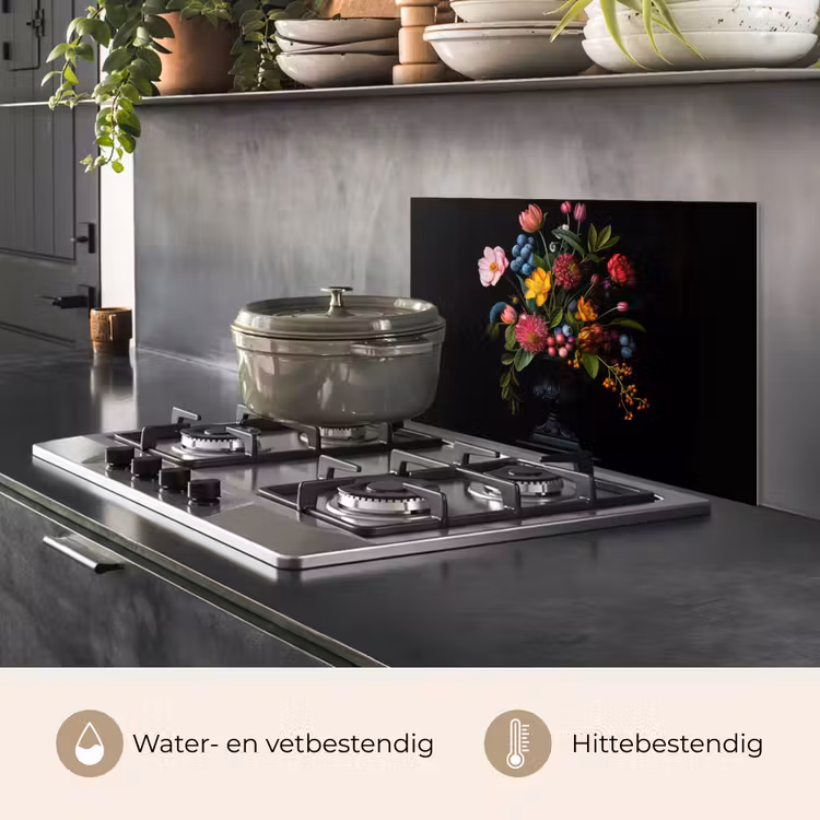 Spatscherm keuken - Bloemen - Vrolijk - Vaas — 7