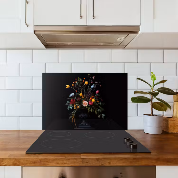 Spatscherm keuken - Klassiek - Vaas - Boeket - Bloemen — 6