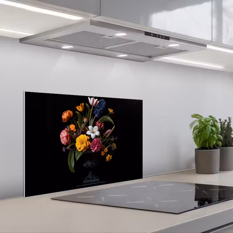 Spatscherm keuken - Lente - Bloemen - Klassiek - Vaas — 5