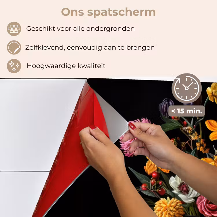 Spatscherm keuken - Sierlijk - Boeket - Bladeren — 4