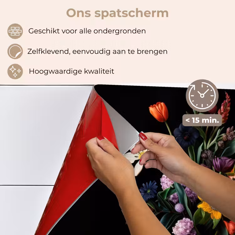 Spatscherm keuken - Zonnebloemen - Boeket - Kleurrijk — 4