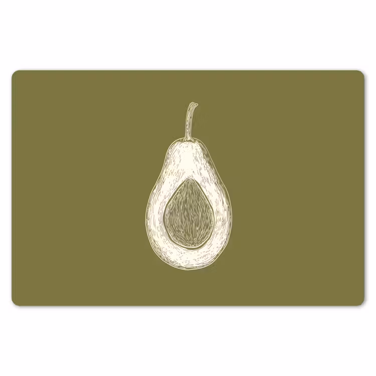 Placemat - 6 stuks - Avocado - Minimalistisch - Illustratie - Groen — 7