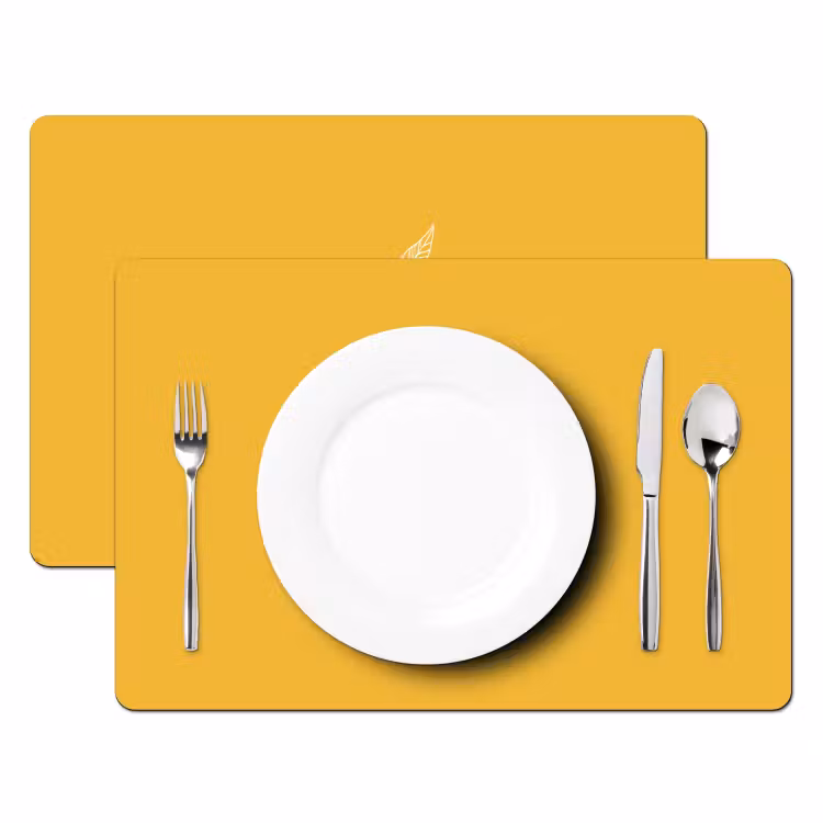 Placemat - 6 stuks - Citroenen - Illustratie - Minimalistisch - Geel — 2