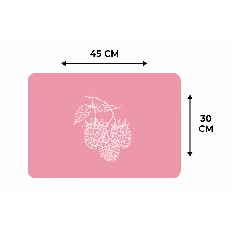Placemat - 6 stuks - Frambozen - Steel - Getekend - Roze — 3