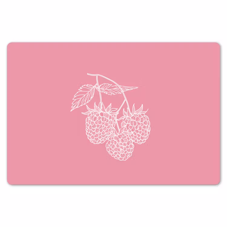 Placemat - 6 stuks - Frambozen - Steel - Getekend - Roze — 7