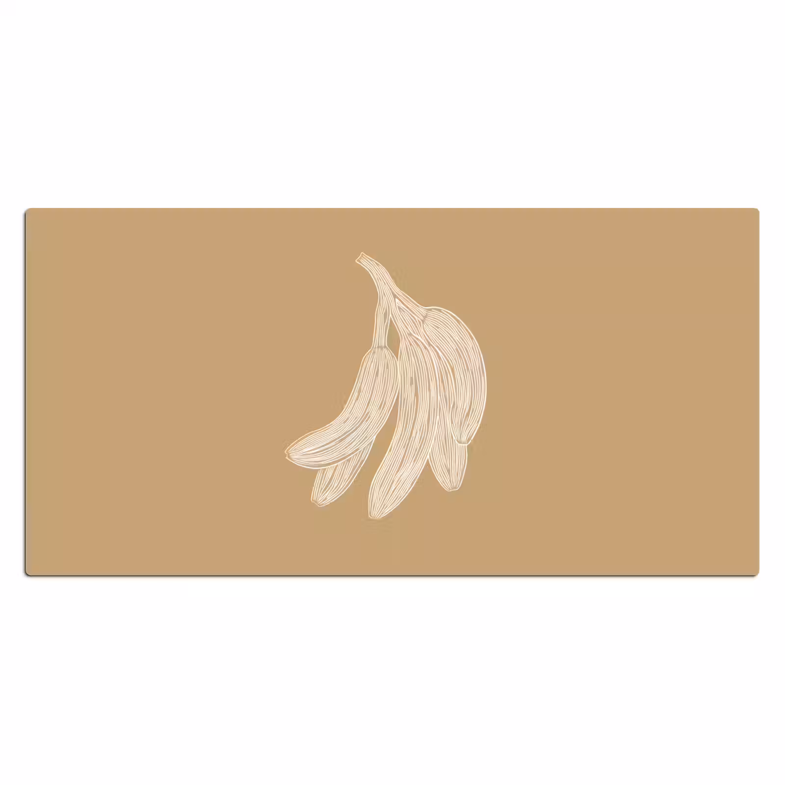 Bureau onderlegger - Bananen - Beige - Lijntekening - Minimalistisch — 1