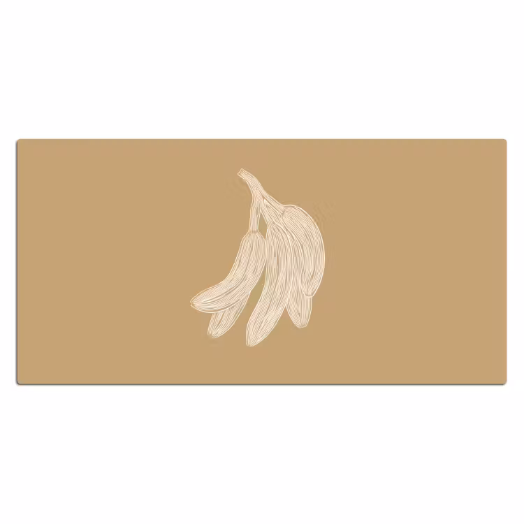 Bureau onderlegger - Bananen - Beige - Lijntekening - Minimalistisch — 1