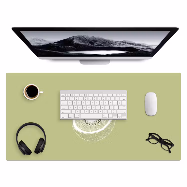 Bureau onderlegger - Kiwi - Lijntekening - Minimalistisch - Groen — 3