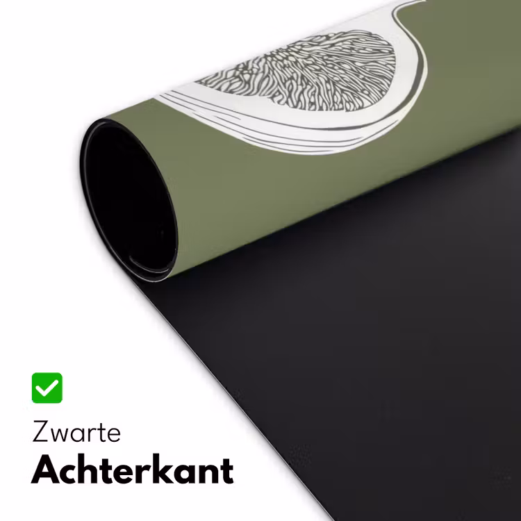 Bureau onderlegger - Vijgen - Minimalistisch - Getekend - Mosgroen — 4