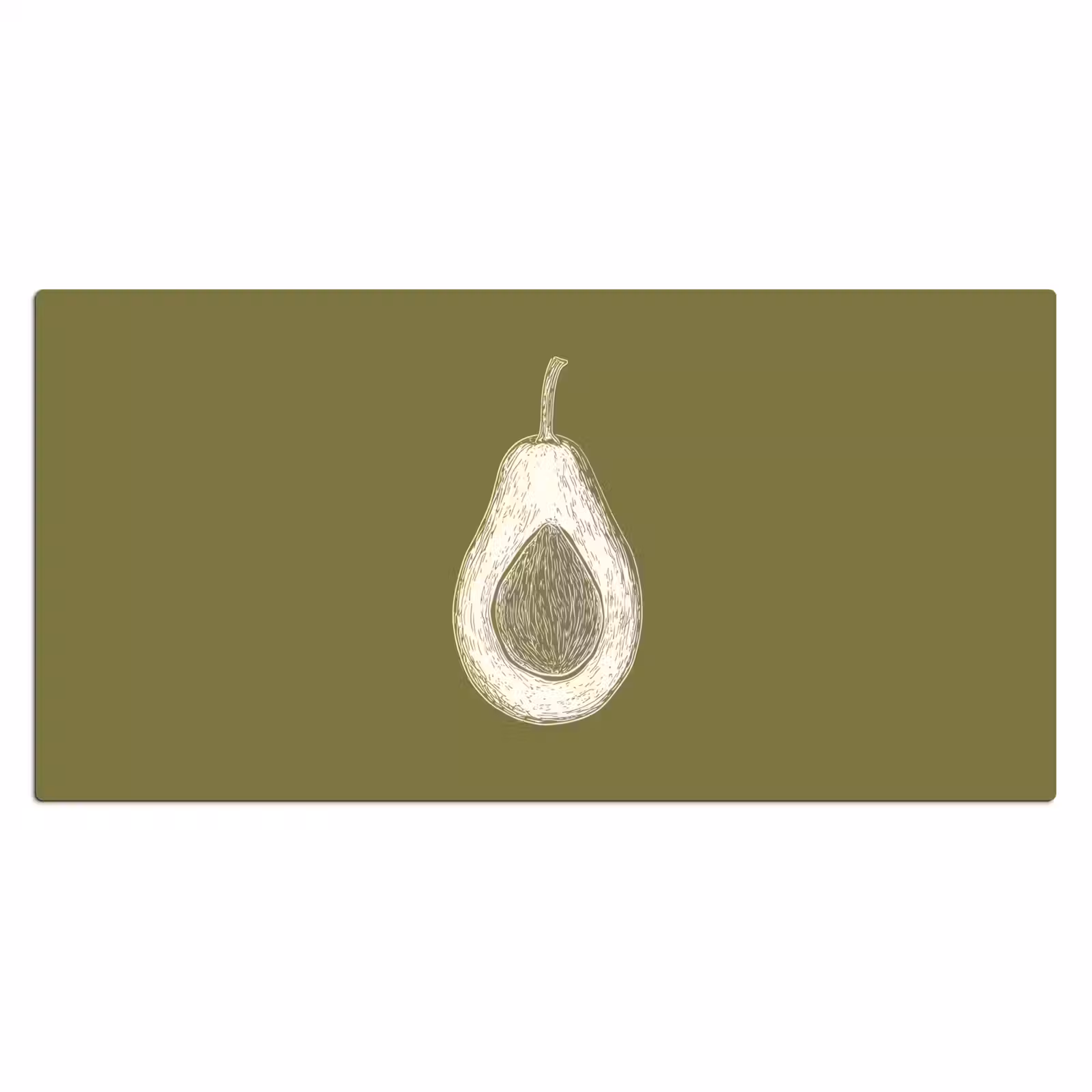 Bureau onderlegger - Avocado - Minimalistisch - Illustratie - Groen — 1