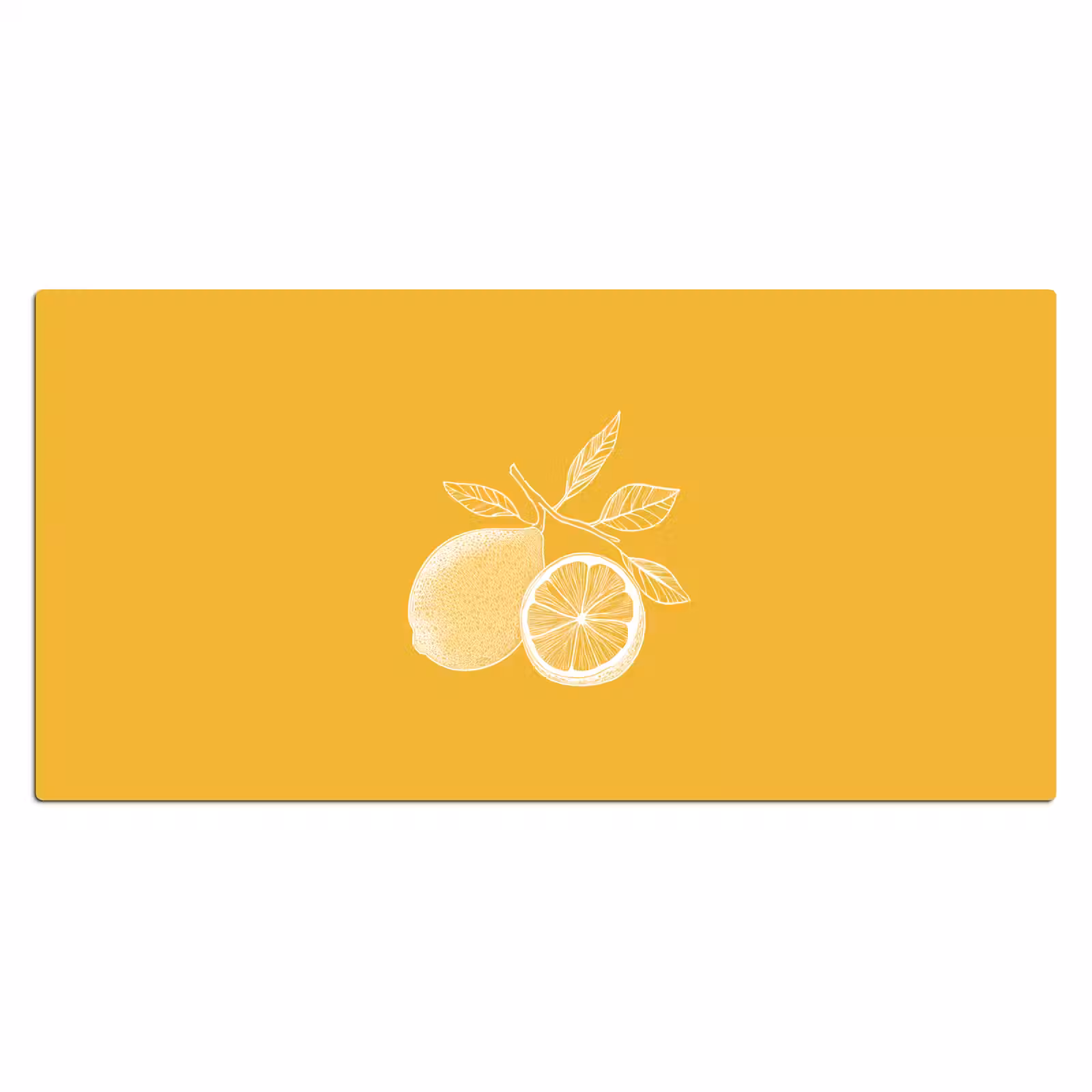 Bureau onderlegger - Citroenen - Illustratie - Minimalistisch - Geel — 1