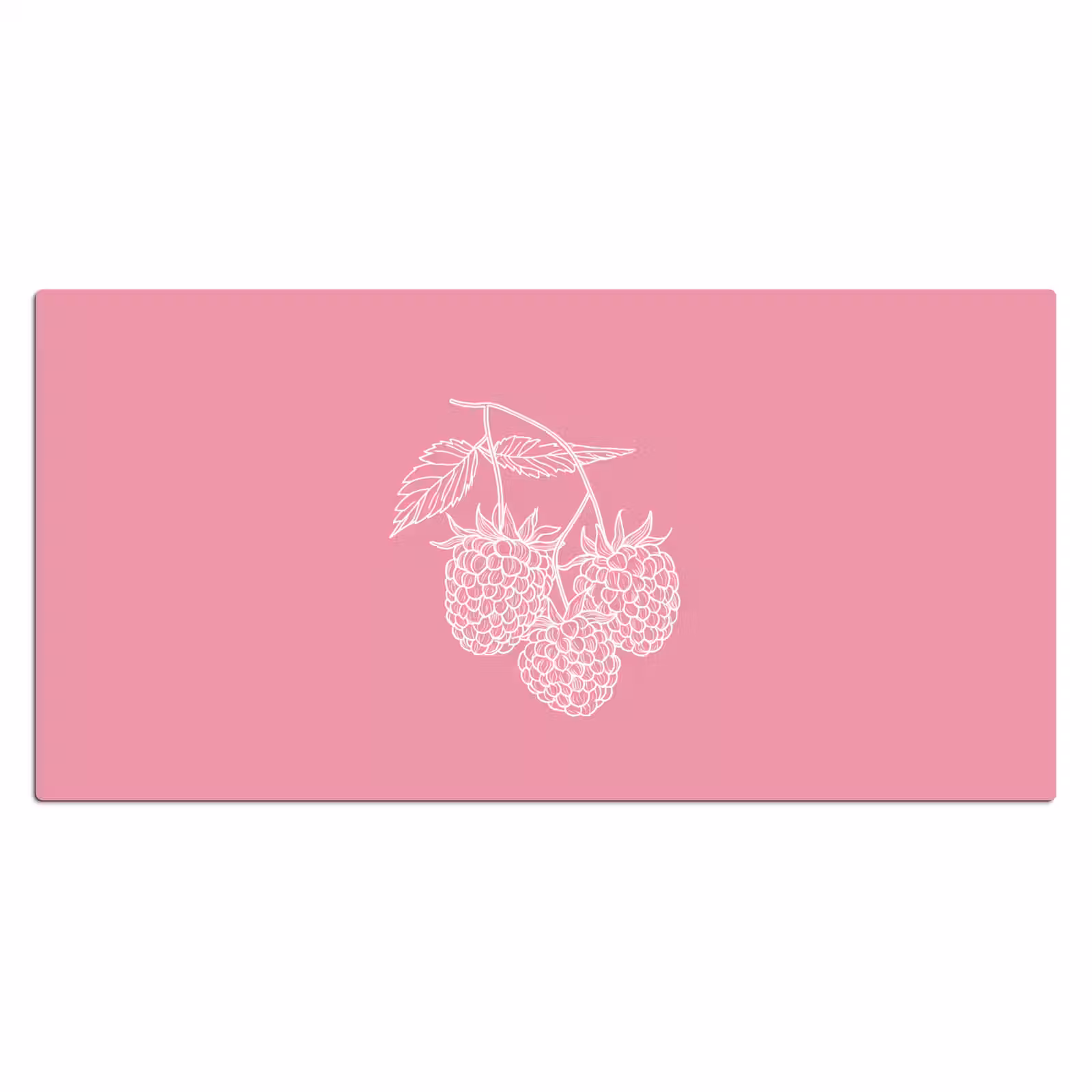 Bureau onderlegger - Frambozen - Steel - Getekend - Roze — 1