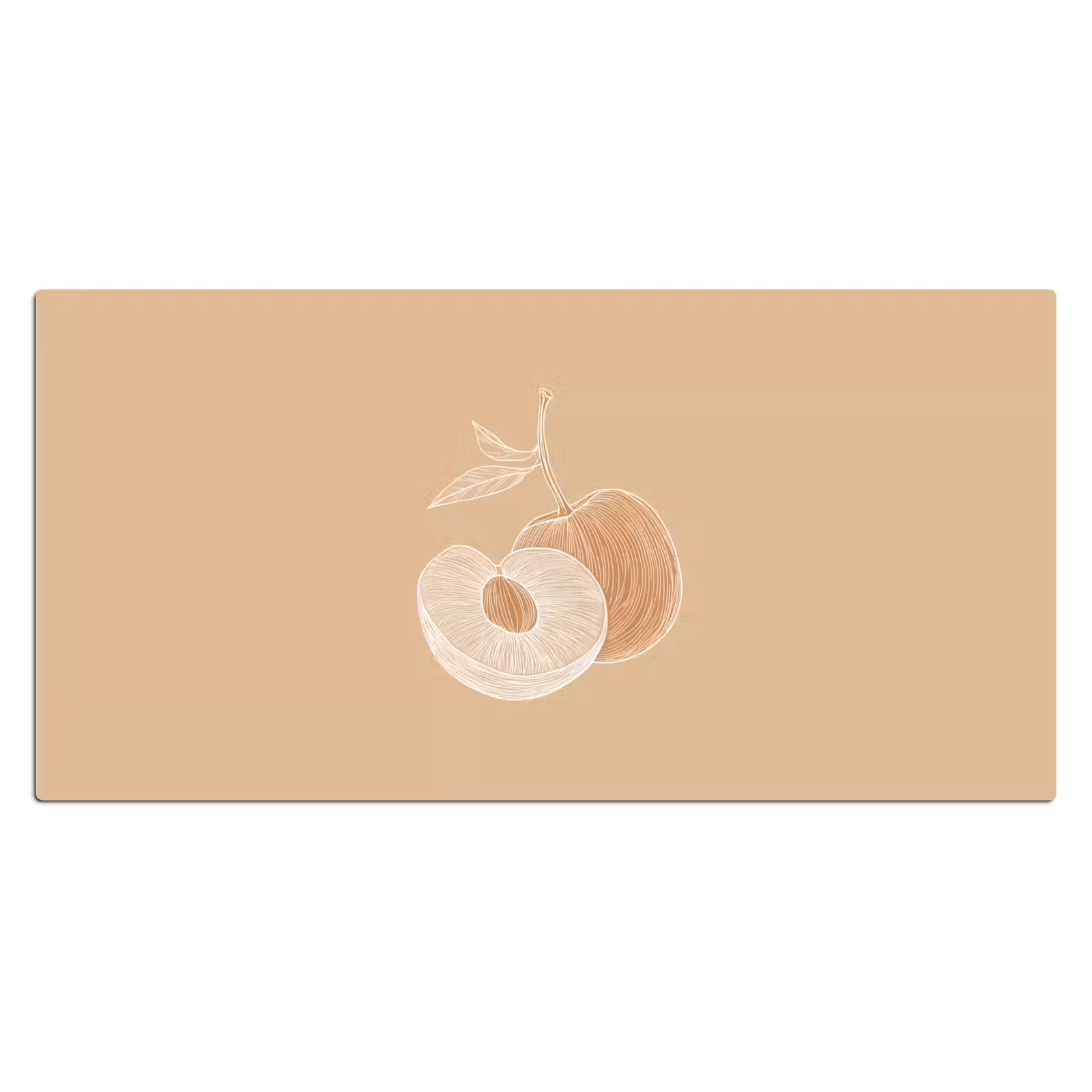 Bureau onderlegger - Perzik - Lijntekening - Pit - Beige — 1