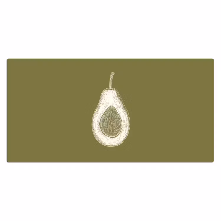 Bureau onderlegger - Avocado - Minimalistisch - Illustratie - Groen — 1