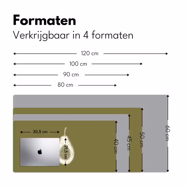 Bureau onderlegger - Avocado - Minimalistisch - Illustratie - Groen — 7
