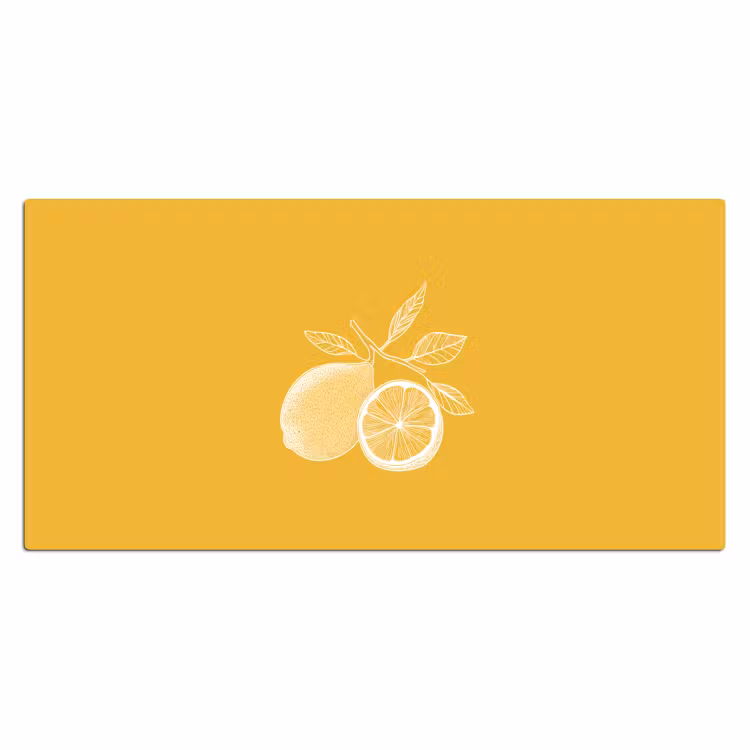 Bureau onderlegger - Citroenen - Illustratie - Minimalistisch - Geel — 1