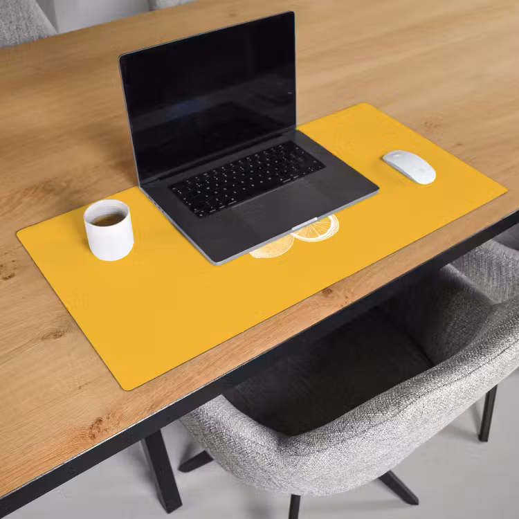 Bureau onderlegger - Citroenen - Illustratie - Minimalistisch - Geel — 2