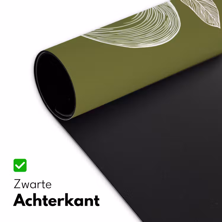 Bureau onderlegger - Lijntekening - Appel - Olijfgroen - Blaadje — 4