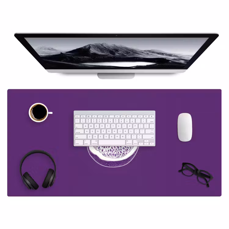 Bureau onderlegger - Passievrucht - Zaadjes - Paars - Minimalistisch — 3