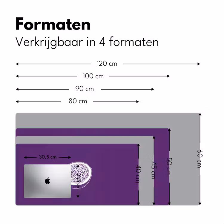 Bureau onderlegger - Passievrucht - Zaadjes - Paars - Minimalistisch — 7
