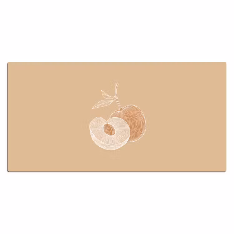 Bureau onderlegger - Perzik - Lijntekening - Pit - Beige — 1