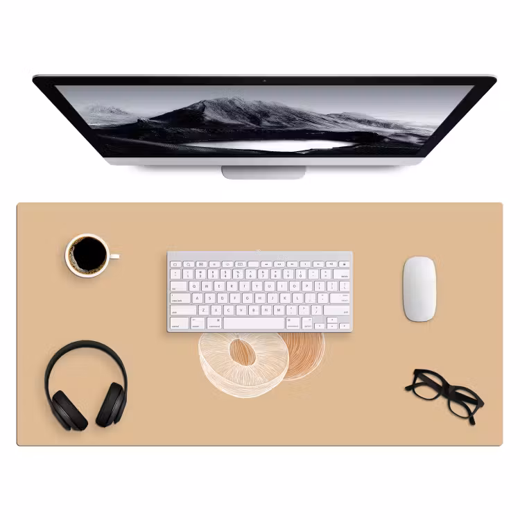 Bureau onderlegger - Perzik - Lijntekening - Pit - Beige — 3