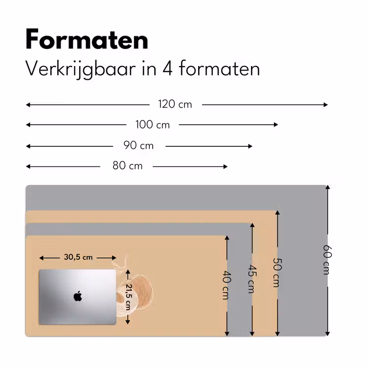 Bureau onderlegger - Perzik - Lijntekening - Pit - Beige — 7