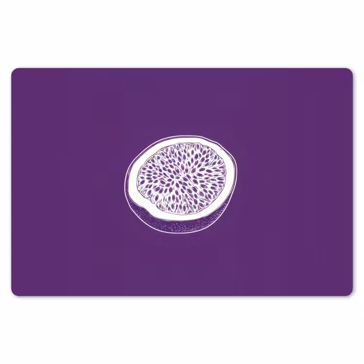 Placemat - 6 stuks - Passievrucht - Zaadjes - Paars - Minimalistisch — 7