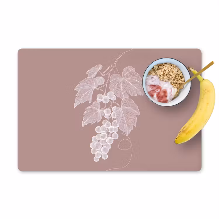 Placemat - 6 stuks - Tros - Druiven - Illustratie - Bladeren — 1