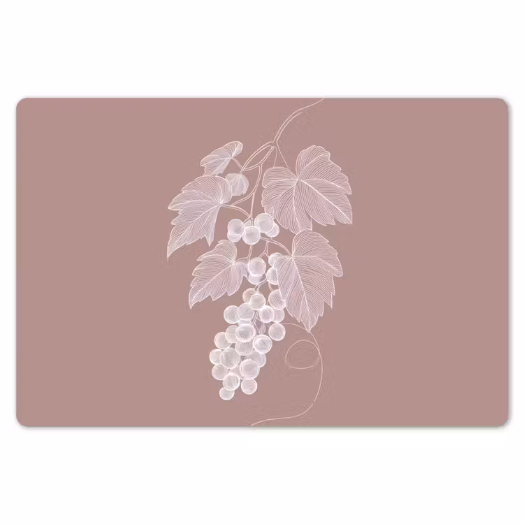 Placemat - 6 stuks - Tros - Druiven - Illustratie - Bladeren — 7