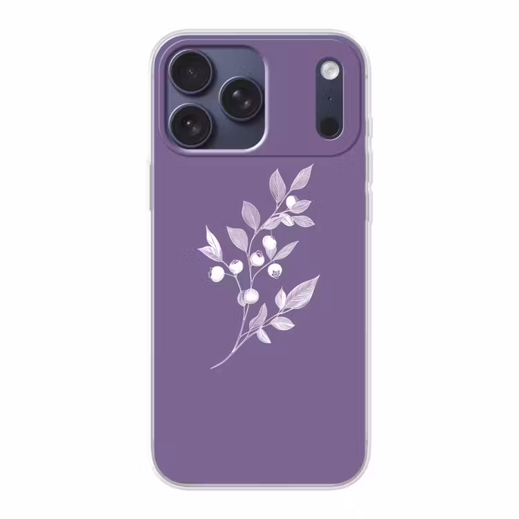 Telefoonhoesje Softcase - Tak - Sierlijk - Bladeren - Minimalistisch — 1