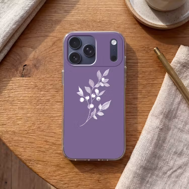 Telefoonhoesje Softcase - Tak - Sierlijk - Bladeren - Minimalistisch — 2