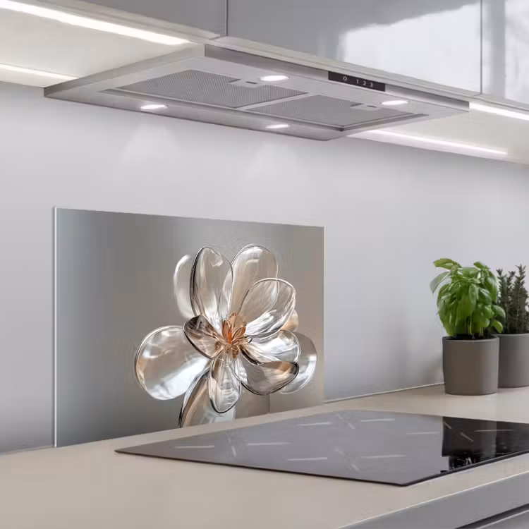 Spatscherm keuken - Bloem - Glazen - Doorzichtig — 5