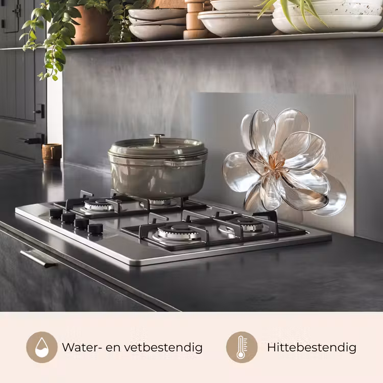 Spatscherm keuken - Bloem - Glazen - Doorzichtig — 7