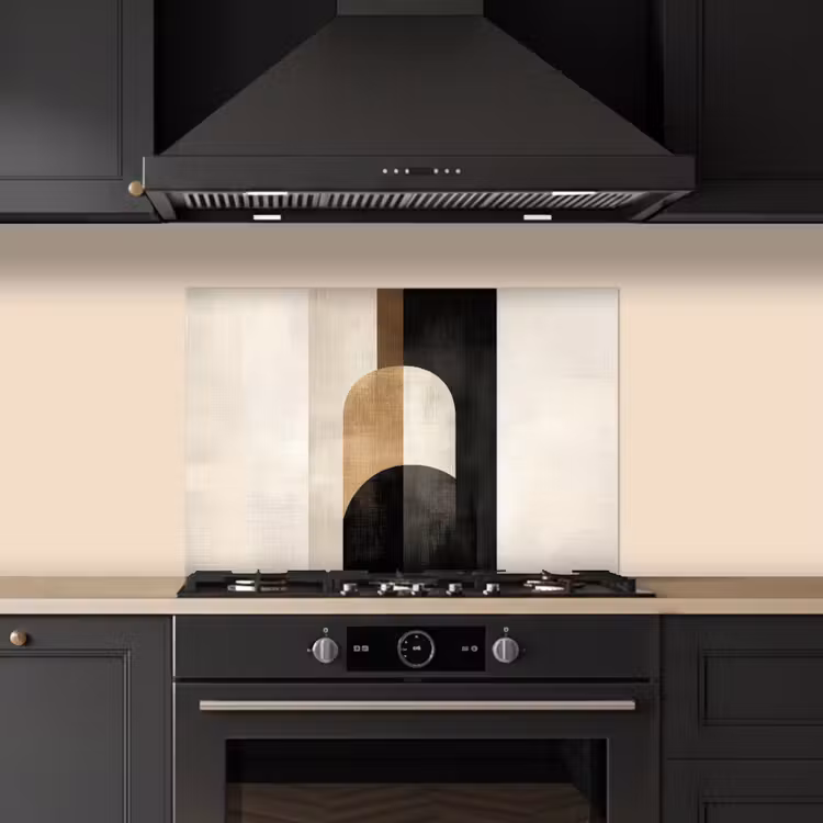 Spatscherm keuken - Geometrische - Vormen - Wit — 2