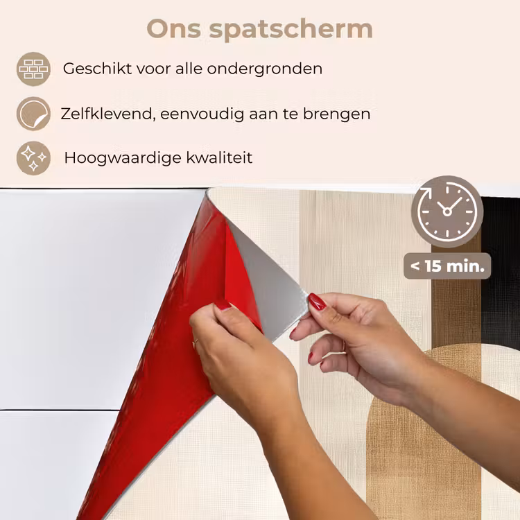 Spatscherm keuken - Geometrische - Vormen - Wit — 4