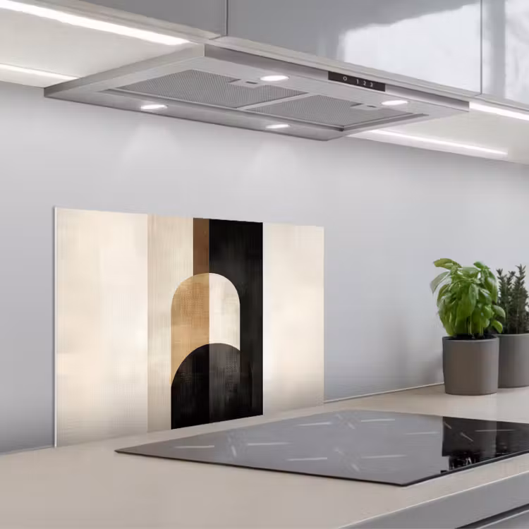 Spatscherm keuken - Geometrische - Vormen - Wit — 5