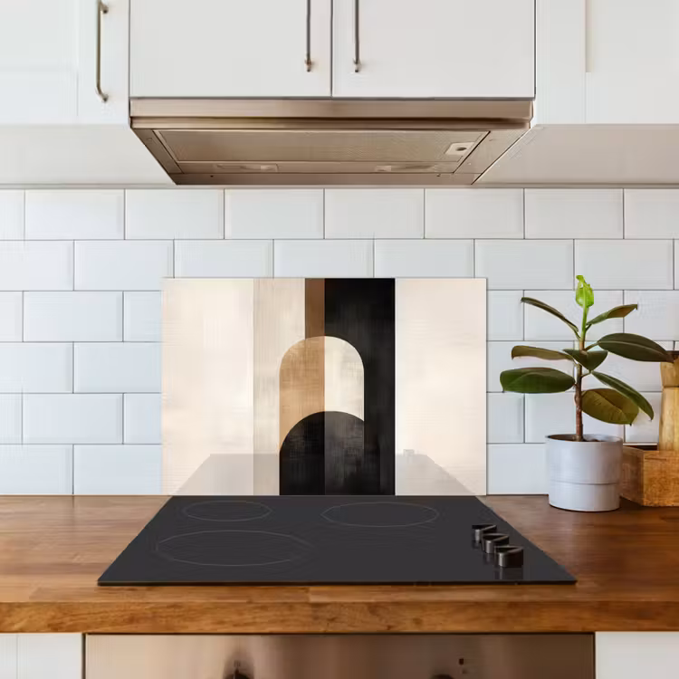 Spatscherm keuken - Geometrische - Vormen - Wit — 6