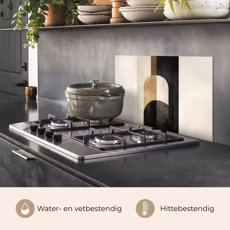Spatscherm keuken - Geometrische - Vormen - Wit — 7
