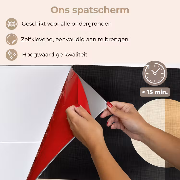 Spatscherm keuken - Maan - Cirkel - Goud — 4