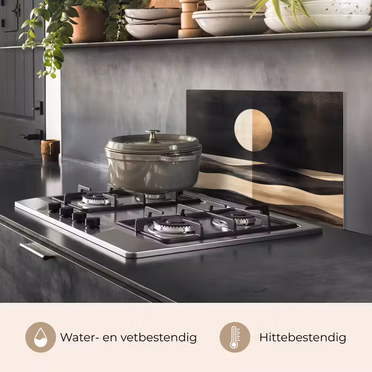 Spatscherm keuken - Maan - Cirkel - Goud — 7