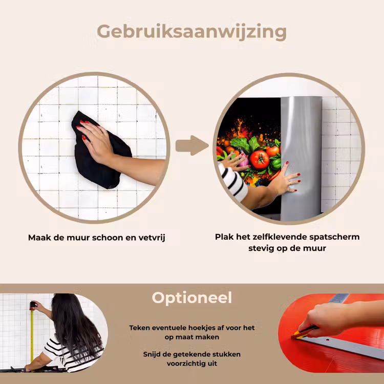 Spatscherm keuken - Groente - Eten - Kruiden - Graffiti - Koken — 8