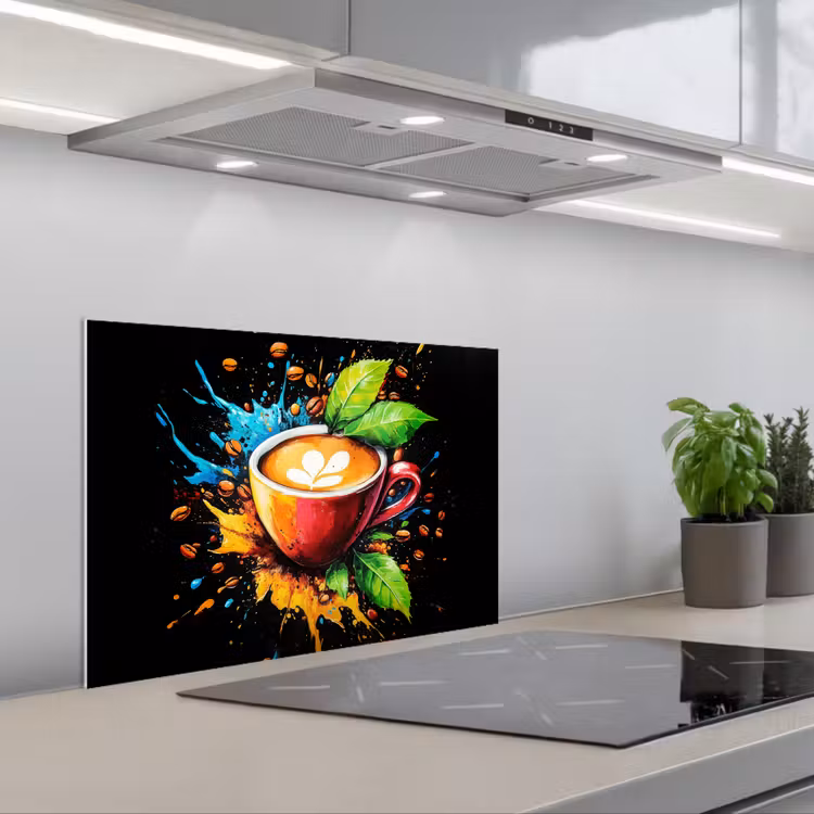 Spatscherm keuken - Koffie - Graffiti - Drinken - Abstract — 5