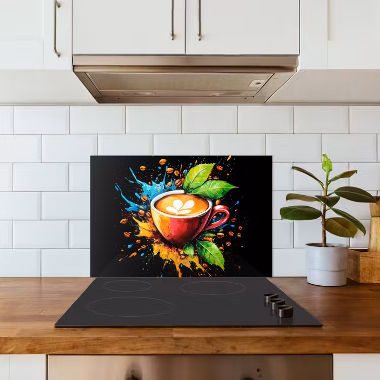 Spatscherm keuken - Koffie - Graffiti - Drinken - Abstract — 6