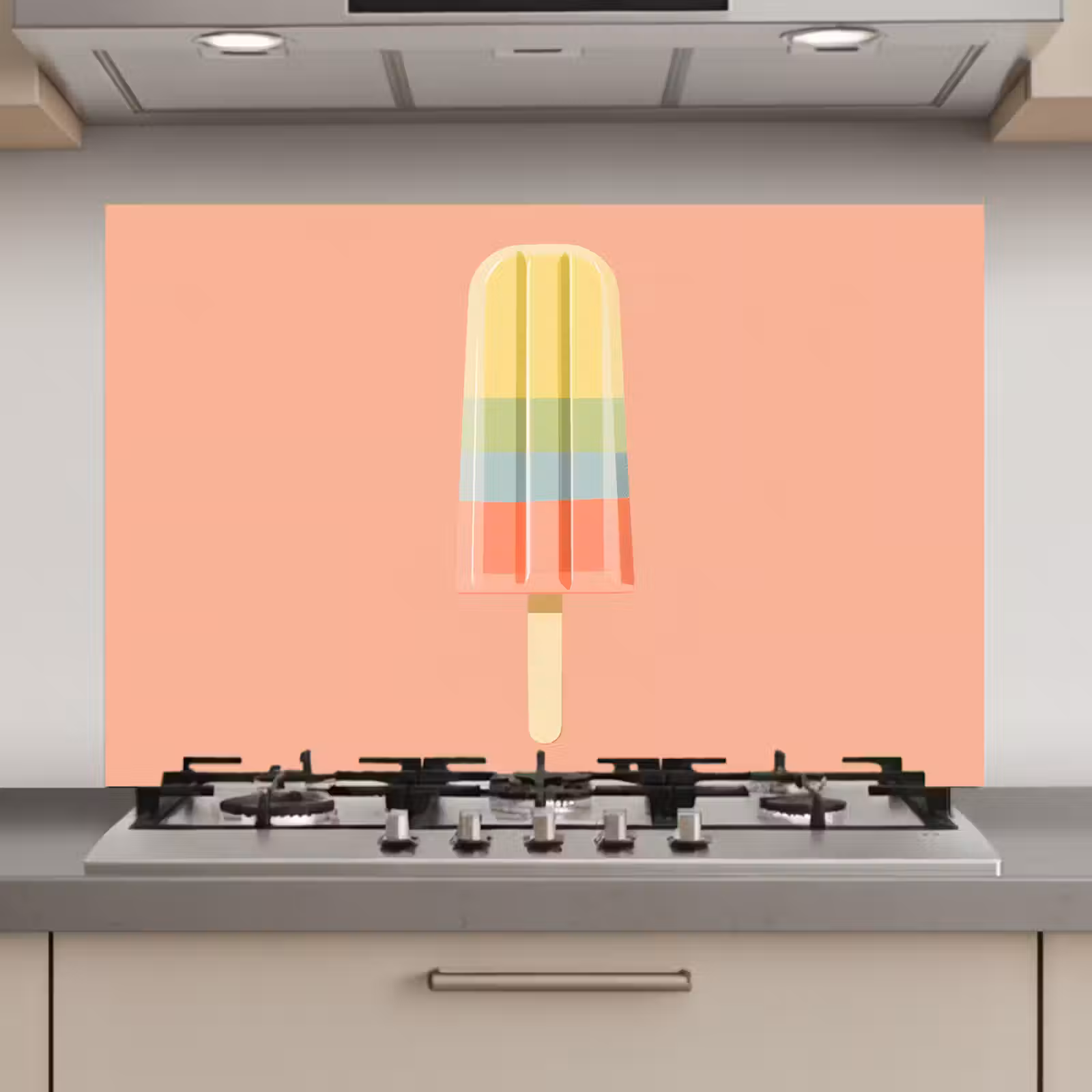 Spatscherm keuken - Waterijsje - Pasteltinten - Minimalistisch — 1