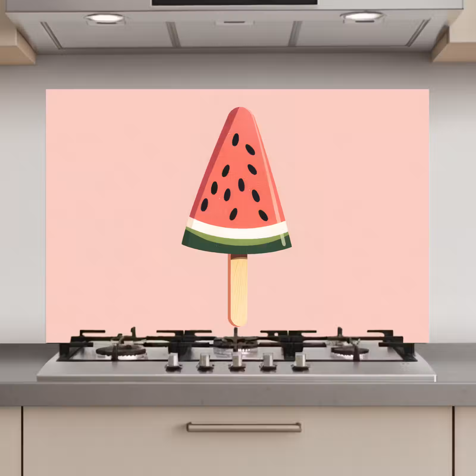 Spatscherm keuken - Watermeloen - Ijsje - Pitjes - Rood — 1