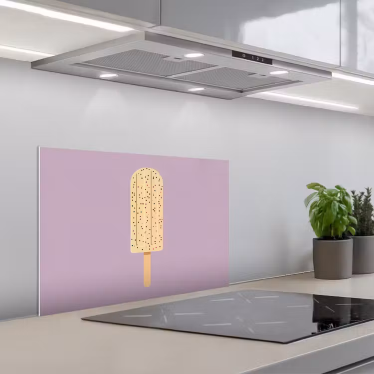 Spatscherm keuken - Beige - Ijsje - Spikkels — 5