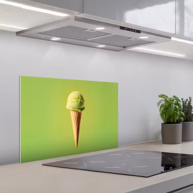 Spatscherm keuken - Hoorntje - Schepijs - Groen — 5