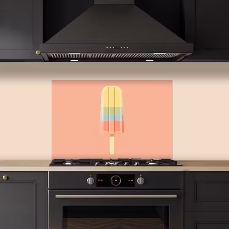 Spatscherm keuken - Waterijsje - Pasteltinten - Minimalistisch — 2
