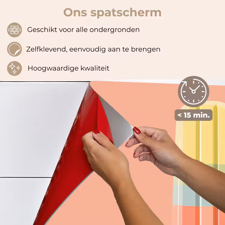 Spatscherm keuken - Waterijsje - Pasteltinten - Minimalistisch — 4